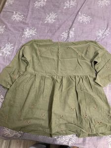 Olive Green Embroidered Tunic