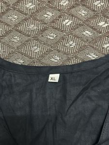 Classic Black Cotton Kurta