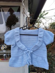 Handmade Crocheted Blue tops