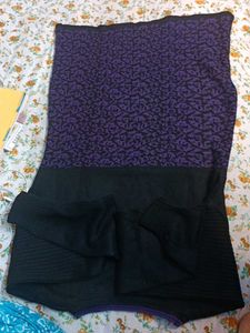 New Stylish Black &amp; Purple Dress