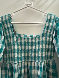 Green Checkered Mini Dress