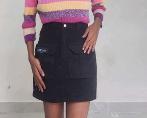 Black Utility Pocket Mini Skirt – "LA CHIC PICK" P