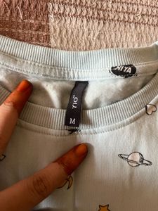 Cute Graphic Print Sweatshirt