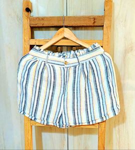 Striped High-Waisted Shorts size-28