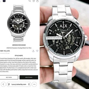 Armani Exchange Analog Watch for Men