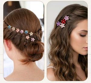 Cute Mini Flower Hair Claws - Set of 12