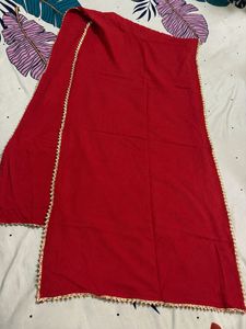 3 piece Red Kurta Set with Dupatta