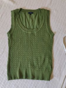 Green Knitted Tank Top