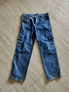 Stylish Blue Cargo Jeans