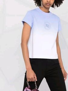 ALEXANDER WANG  Ogo Embroidered Ombre T-Shirt Pink