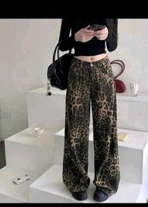 Leopard Print Wide Leg Pants