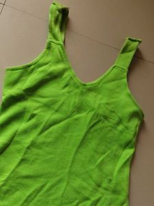 Bright Green Spaghetti Strap Short Dress