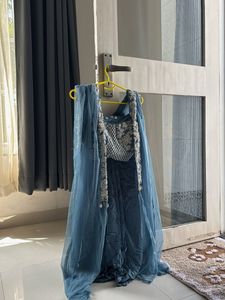 Embroidered Blue Lehenga Choli Set