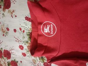 Burberrys Red Turtleneck Top🍒