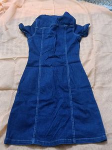 Classic Blue Denim Button-Up Dress