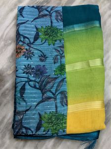 MULTICOLORED GEORGET SAREE