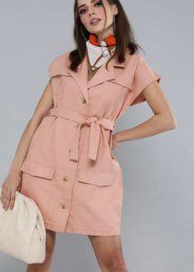 Chic Sleeveless Trench Dress
