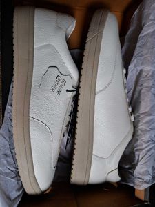 Men's White Leather Sneakers