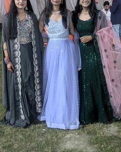 Elegant Green Sequin Lehenga