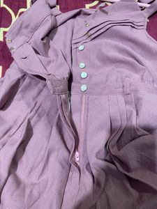 Chic Rose Pink Button-Down short jumpsuit