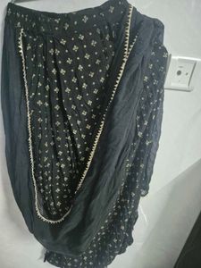 Foil Printed Gotta Patti Dhoti Saree