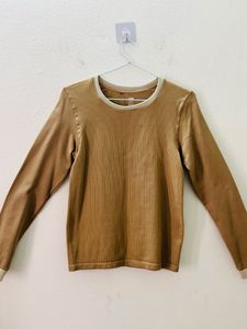 Tan Long Sleeve Top