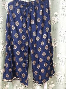 Blue Printed Palazzo Pants