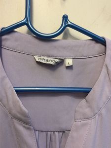Lilac Button-Up Blouse