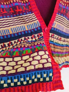 Vibrant Patterned Knit Vest