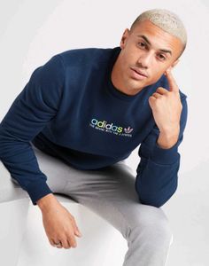 Adidas Navy Crewneck Sweatshirt