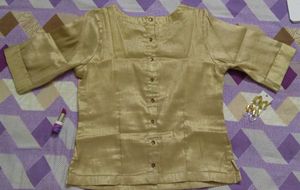 Elegant Gold Ethnic Blouse