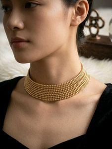 Elegant Gold Beaded neckpiece