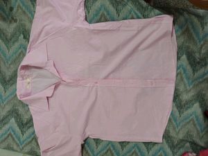 Pink Oversized Cotton Shirt