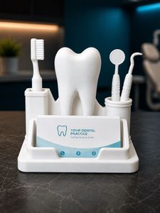 Dentist Business Card Holder - Tooth Organizer