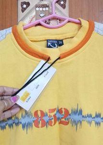 Men's Yellow Graphic Print Long Sleeve Shirt