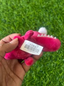 Pink Alligator Plush Keychain