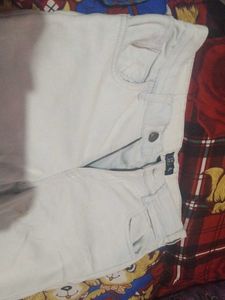 Cream Colored Denim Jeans
