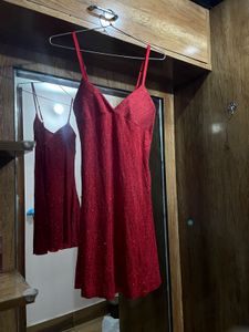 Sparkling Red Mini Dress