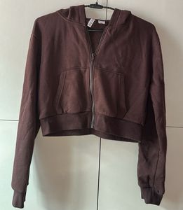 H&M Cropped Zip-Up Hoodie