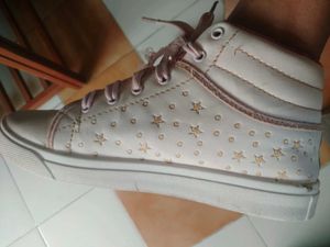 Cute Pink High Top Sneakers