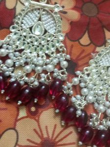 Elegant Silver Tone Dangle Earrings