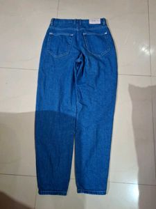 Blue Denim High-Waisted Jeans