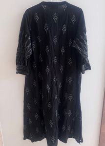 Black Printed Kurta