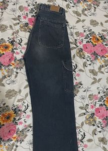 Stylish Denim Cargo Jeans charcoal