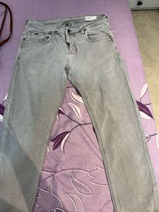 Grey Wash Jeans, Waist- 36 Strechable