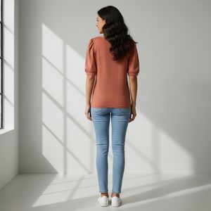 Puff-Sleeves Top