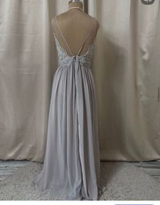 Elegant Grey Evening Gown