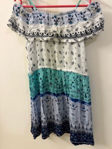 Boho Off-Shoulder Tiered Dress