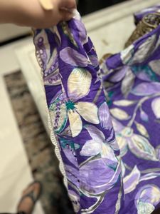 Beautiful Purple Floral Kurta Set