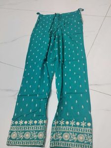 Embroidered Palazzos Set of 3 😍